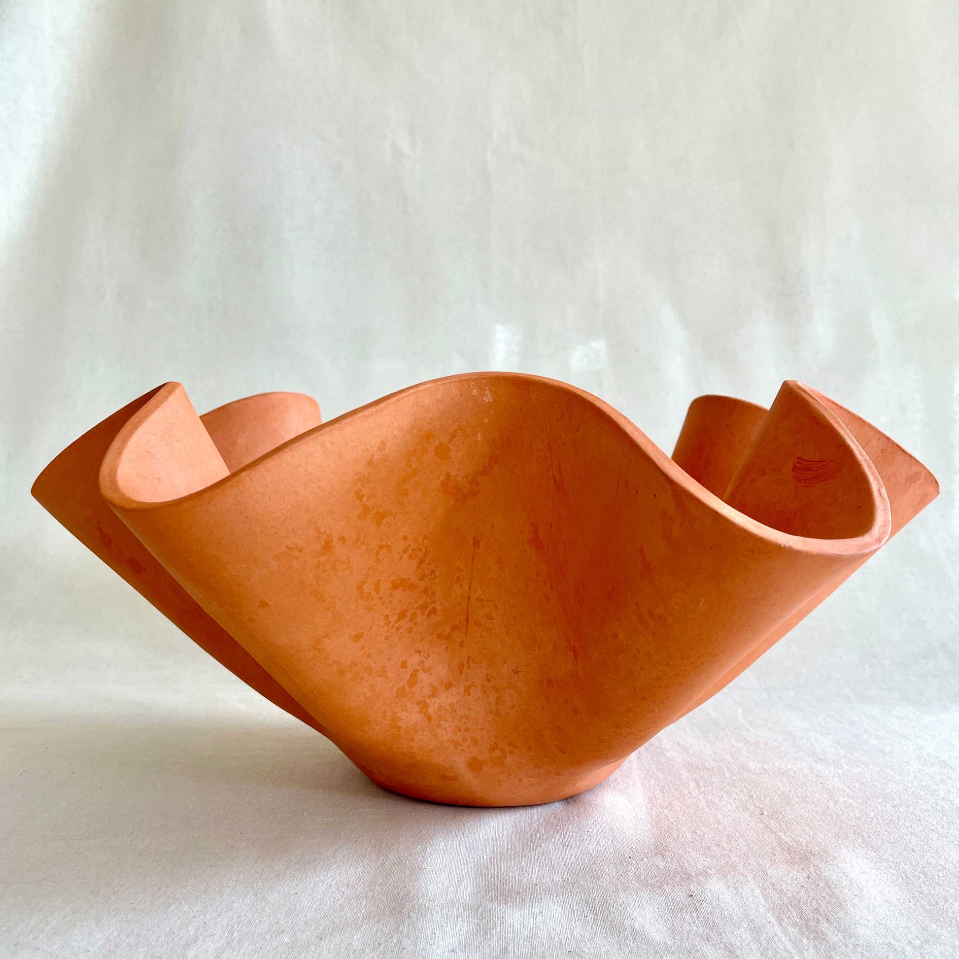 Large Terracotta Wave Bowl