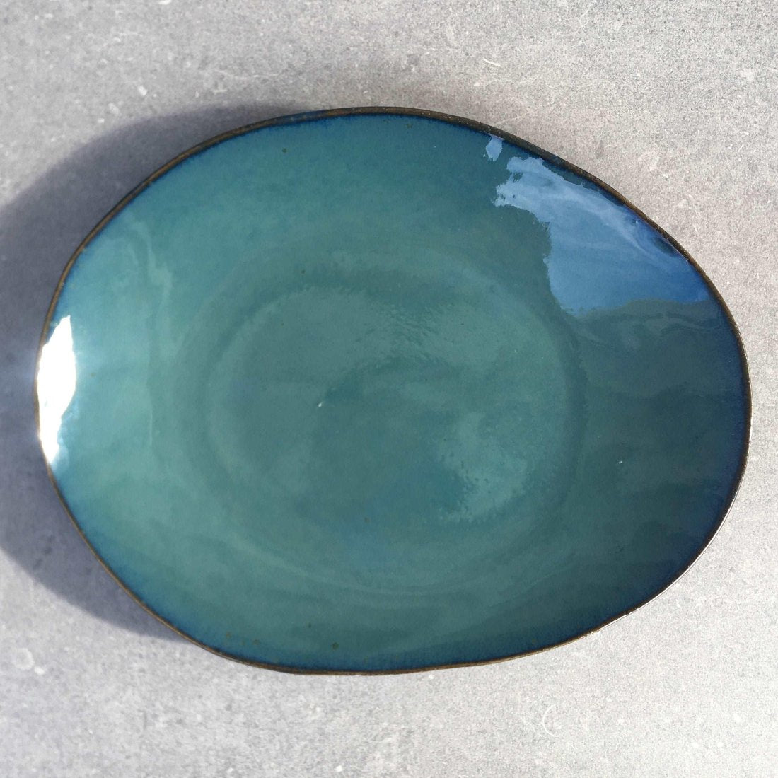 Rockpool Turquoise Platter - Polly Barton