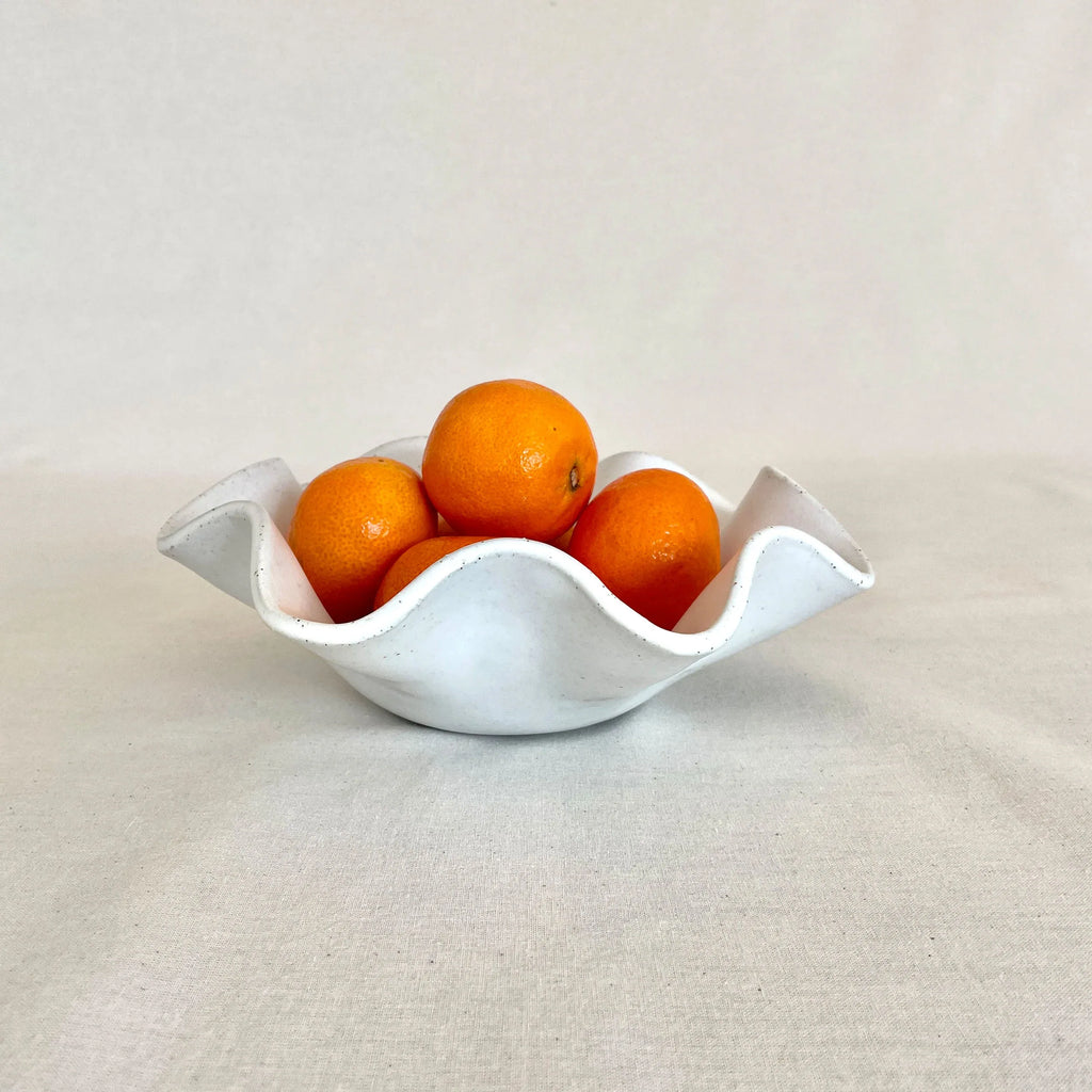 White Fruit Bowl - Medium Size