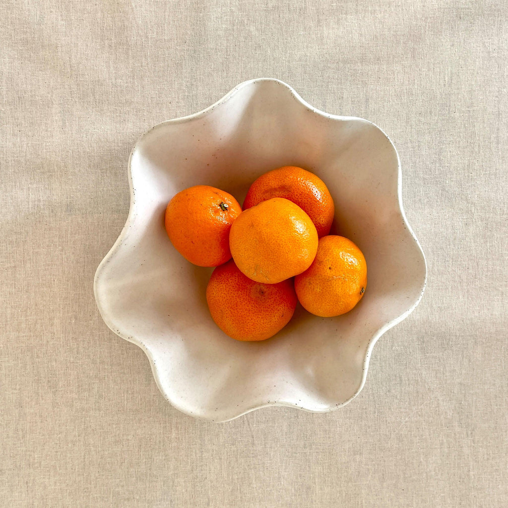 White Fruit Bowl - Medium Size