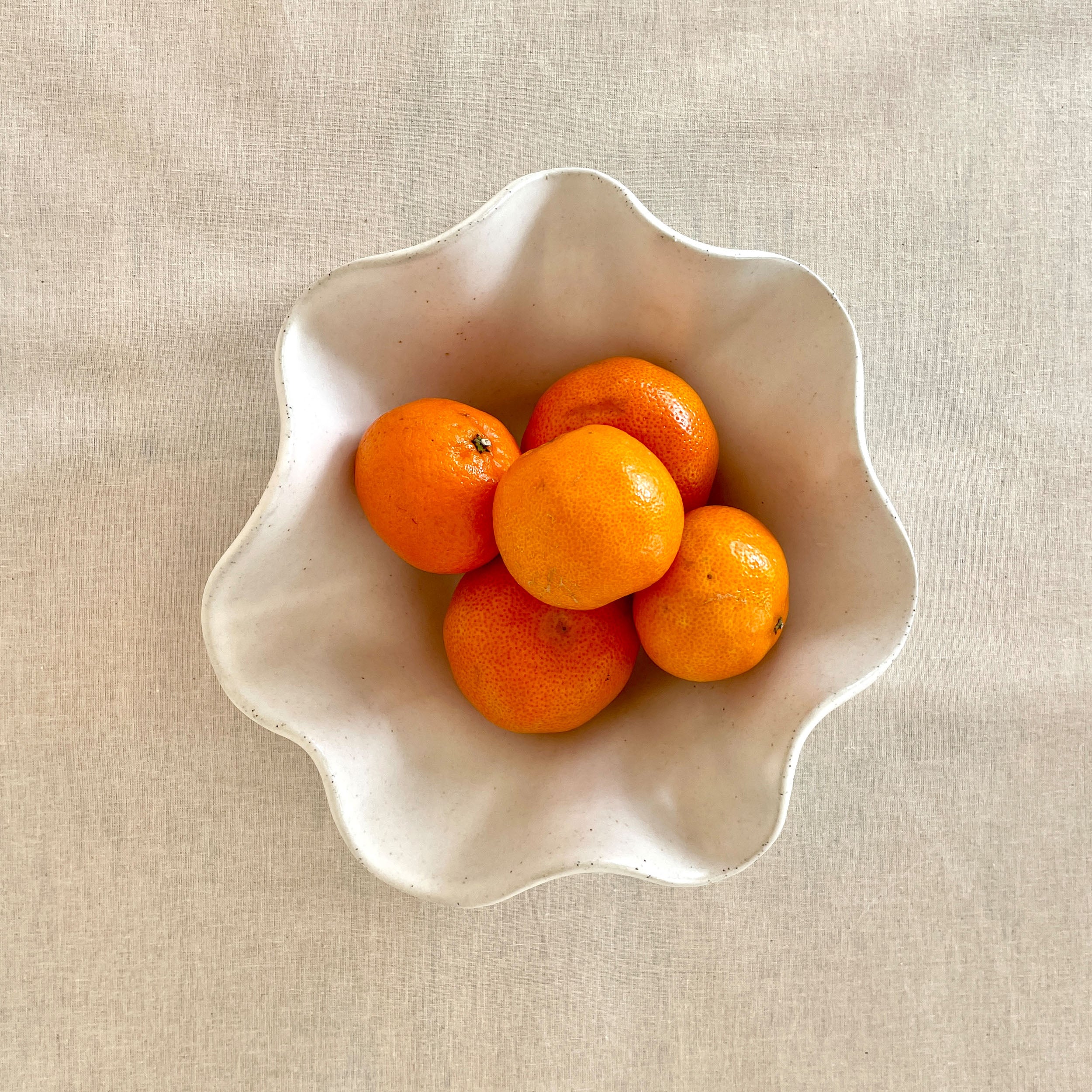 White Fruit Bowl - Medium Size
