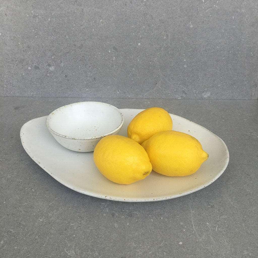 Avoca White Platter & Bowl - Polly Barton