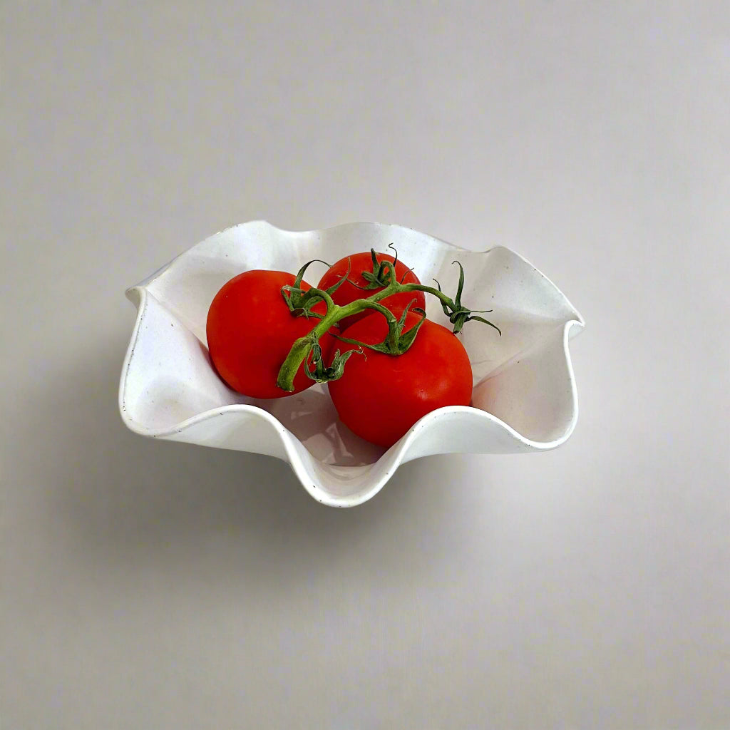 White Tomato Bowl Medium Size