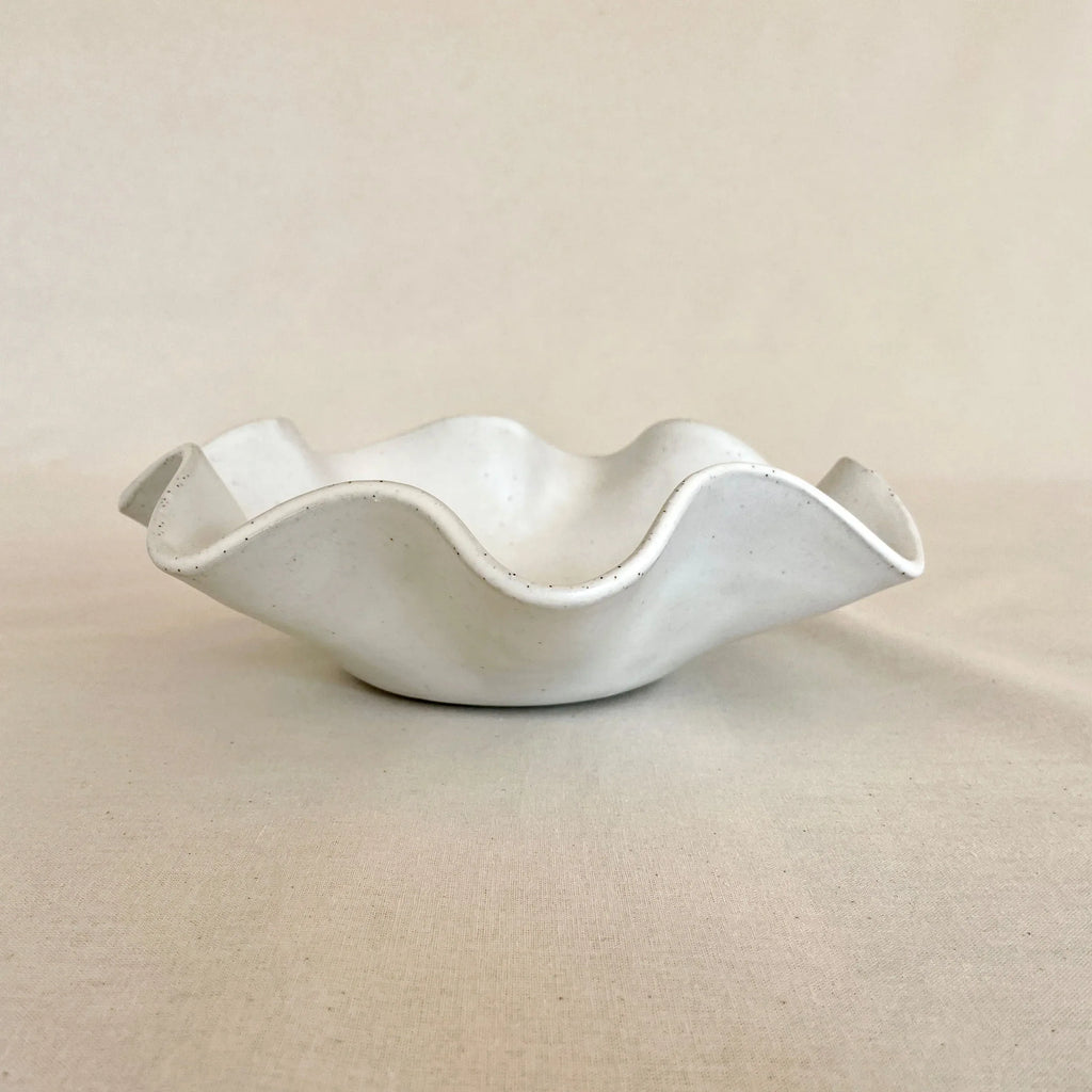 White Wave Bowl - Medium Size