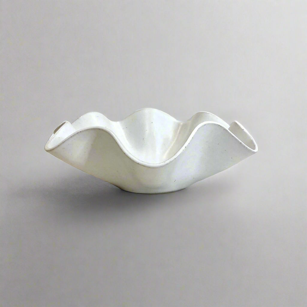 White Wave Bowl - Medium Size