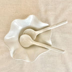 White Waved Bowl - 22cm diameter