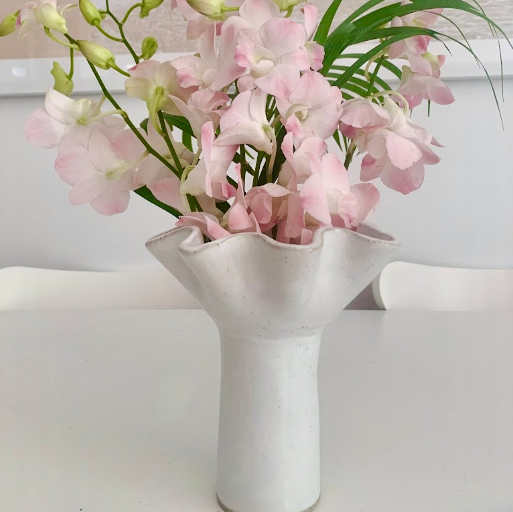 White Ruffle Vase - Customer Review