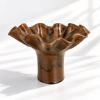 Chocolate Ruffle Vase - Medium Size