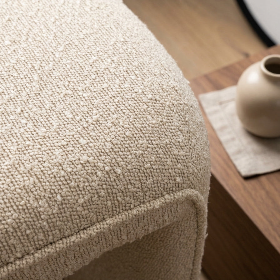 Denver Modern Boucle Stool - Champagne