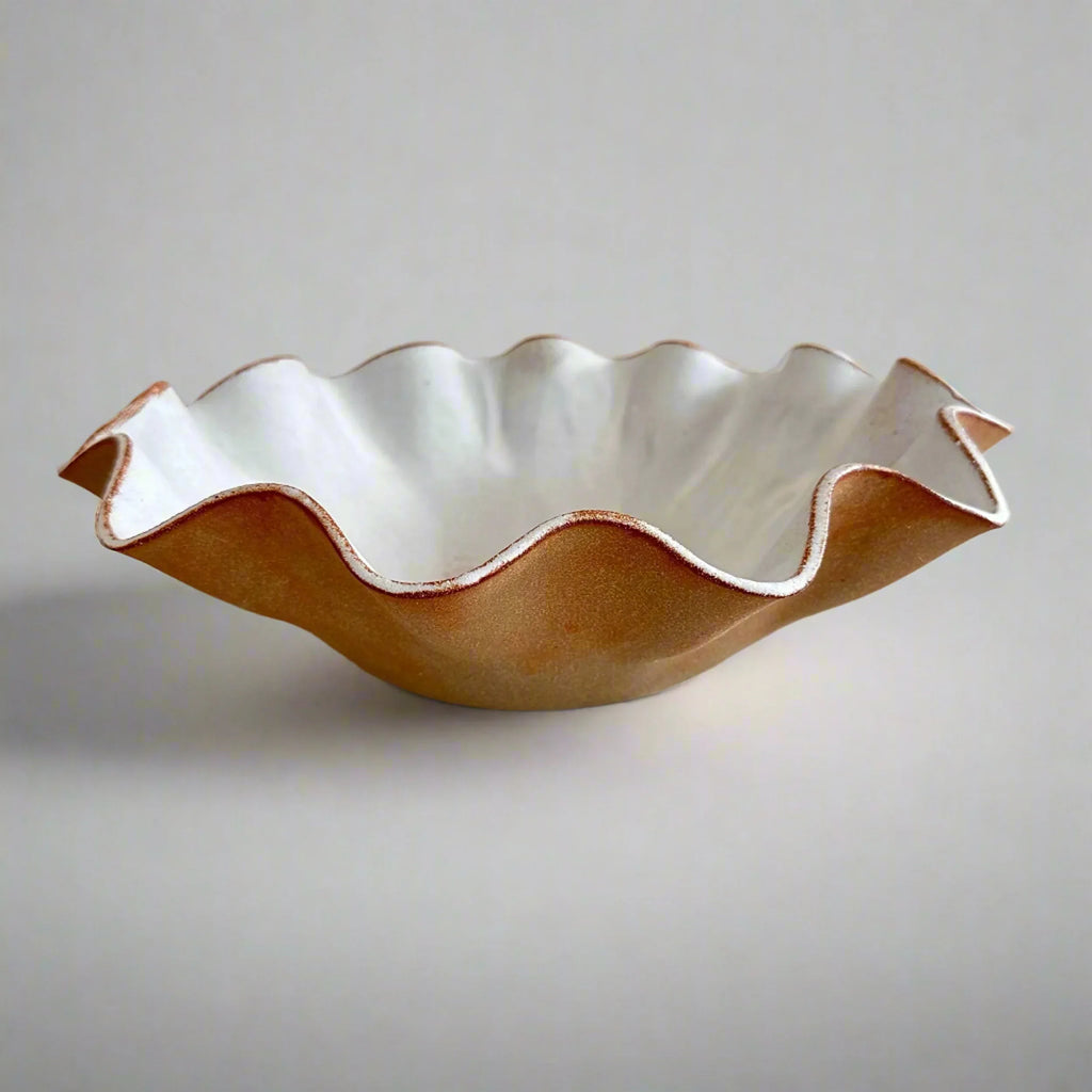 Large Ceramic Bowl - Natural & Satin