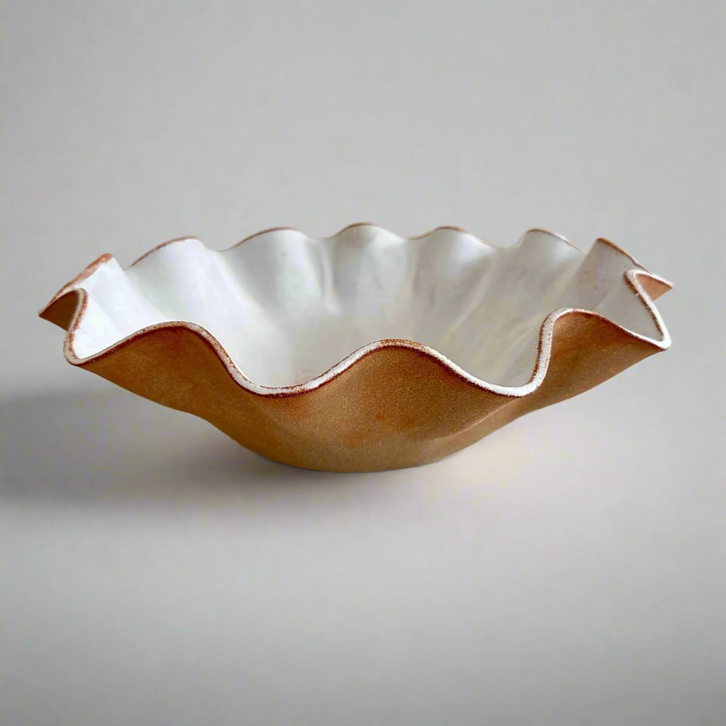 Large Ceramic Bowl - Natural & Satin