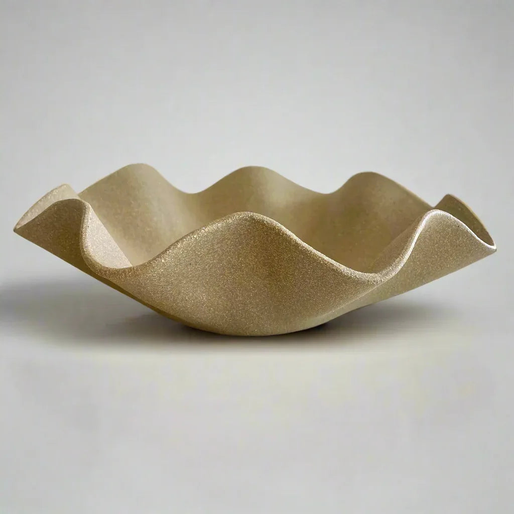 Large Wave Bowl - Chartreuse Colour