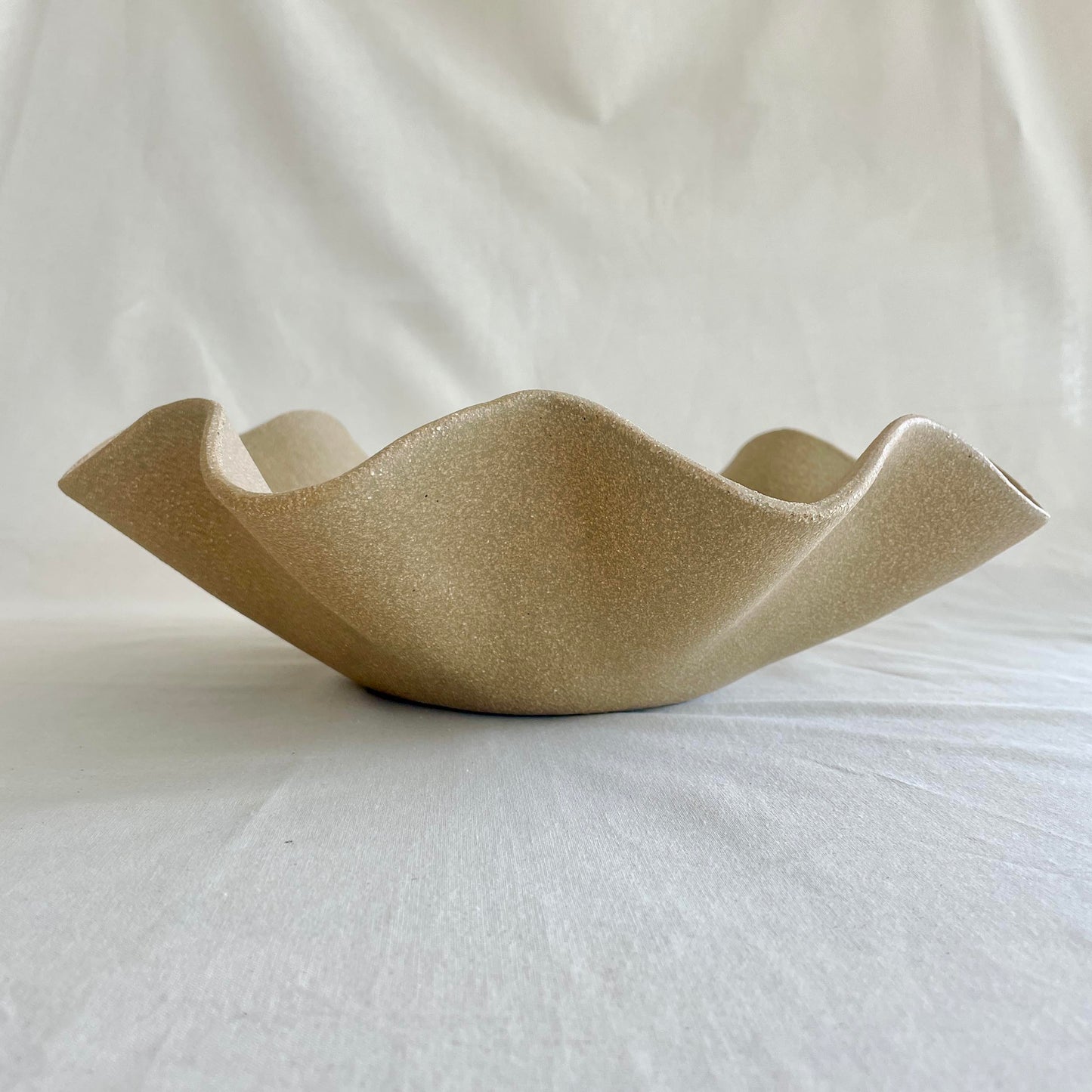 Large Wave Bowl - Green Clay Colour