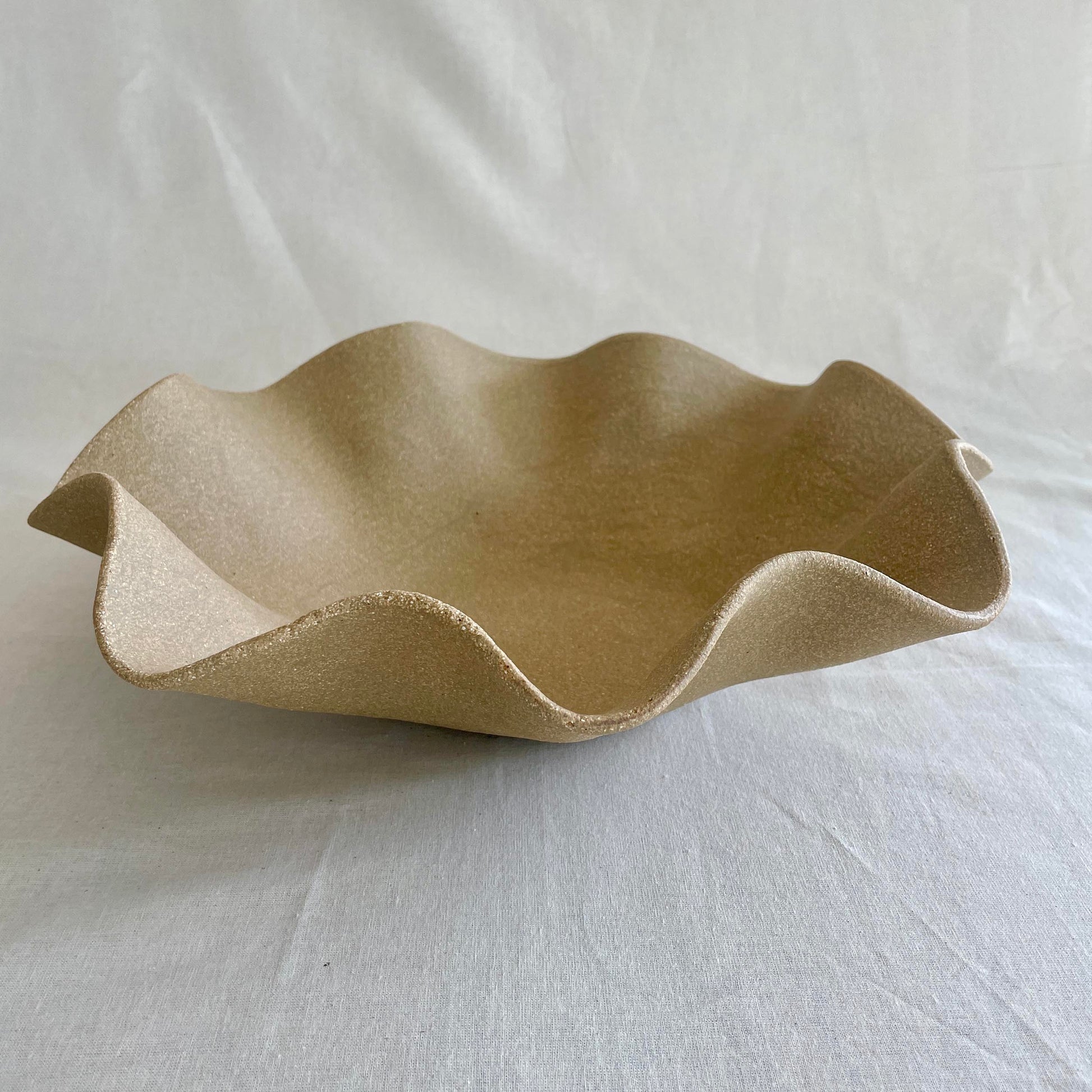 Large Wave Bowl - Sand Colour