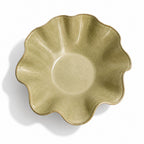 Large Handcrafted Wave Bowl in Melted Mint Glaze
