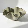 Oversized Wave Bowl in Melted Mint Glaze