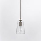 Reece Flared Glass Pendant Light - Nickel