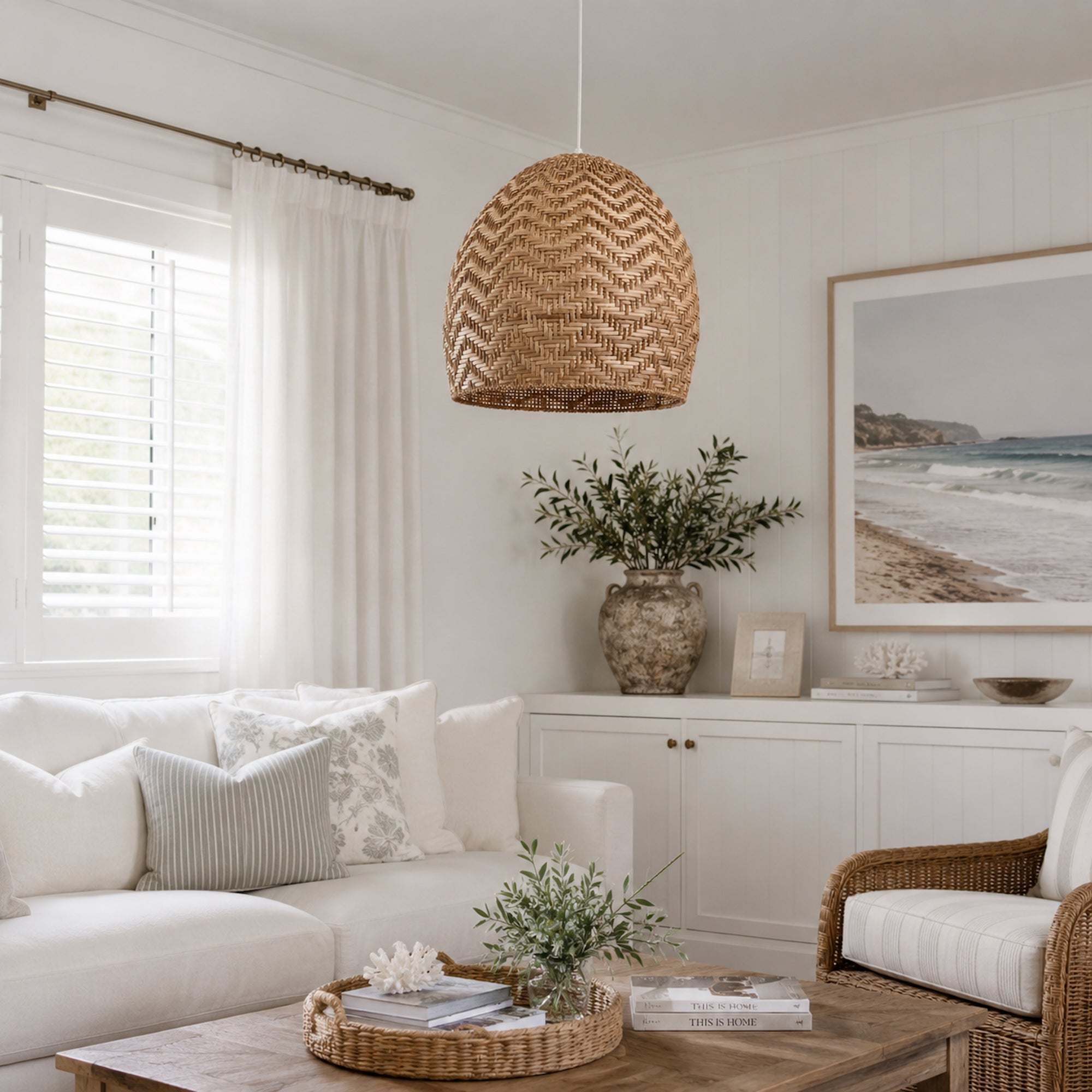 Rattan Cane Pendant Light