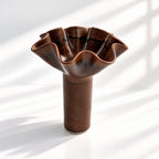 Chocolate Ruffle Vase - Tall