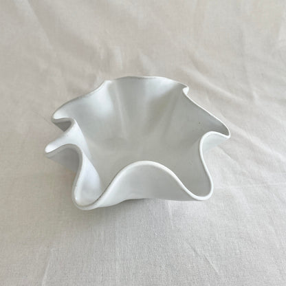 Tall White Wave Bowl - Medium - Fluid Form