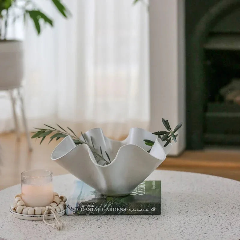 Large Deep Wave Bowl — High Sided Ceramic Bowl Australia – Polly
