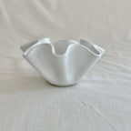 White Wave Bowl - Medium/Small White - Irregular Form