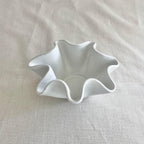 High Sided Wave Bowl - Medium/Small White - Irregular Form